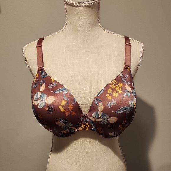 Soma Floral Print Women's Bra Size 38DD Brown/yellow/blue/pink - Picture 1 of 8